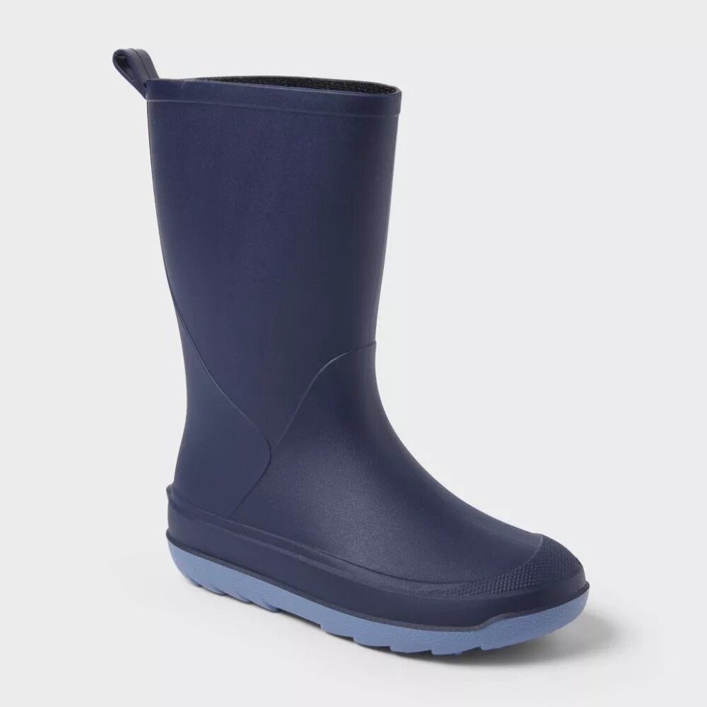NEW Cat & Jack Kids' Andy Rain Boots - Navy Blue - Size 13